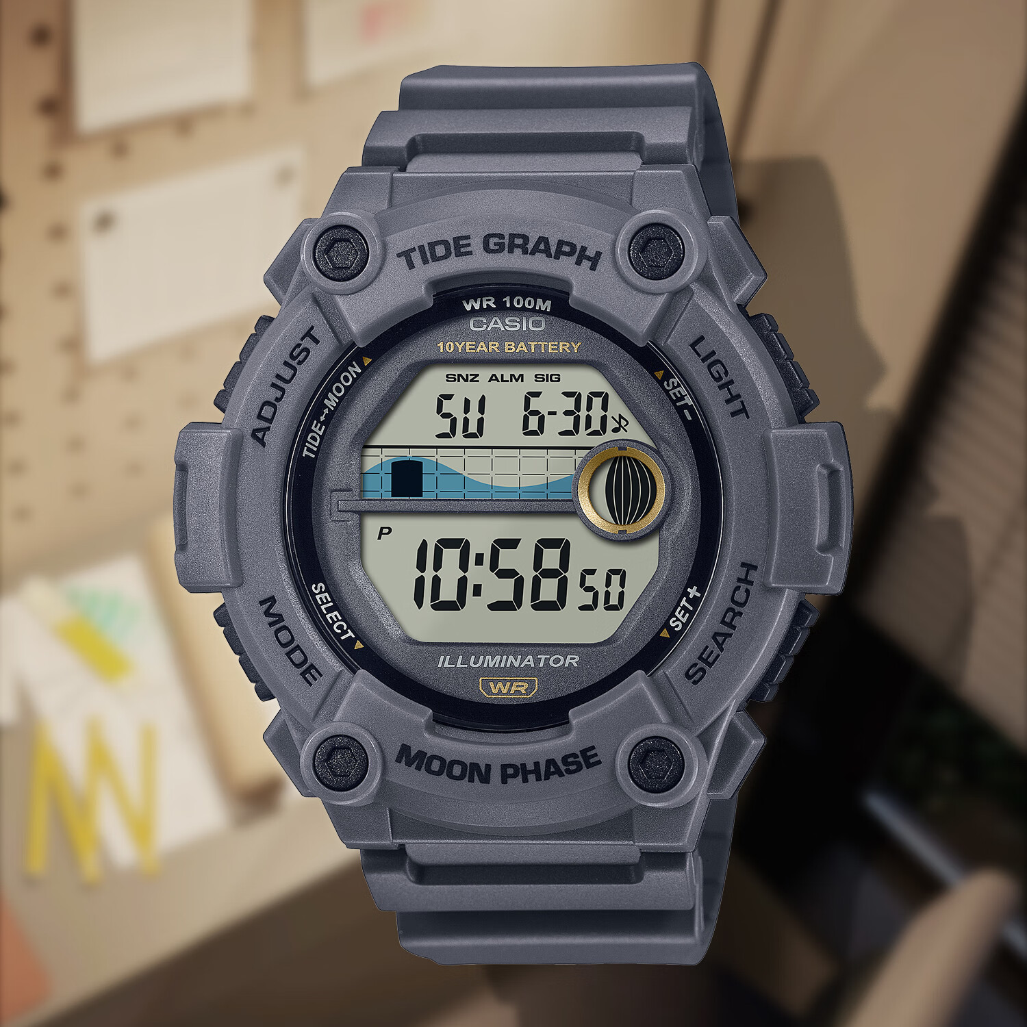卡西欧(casio)防水夜光星期日期显示运动时尚ws-1300h-8a 2a 1a ws-14